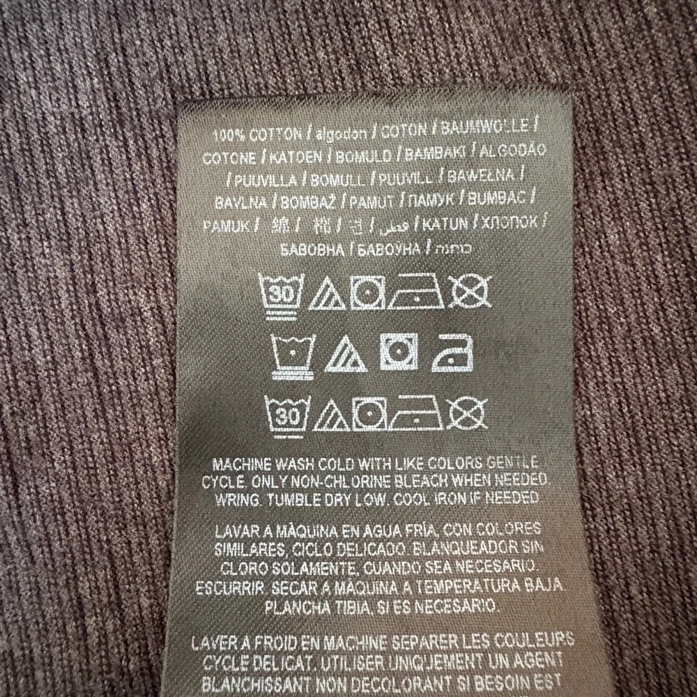 GUESS Charcoal Long Sleeve Henley Shirt - Picture 9 of 9